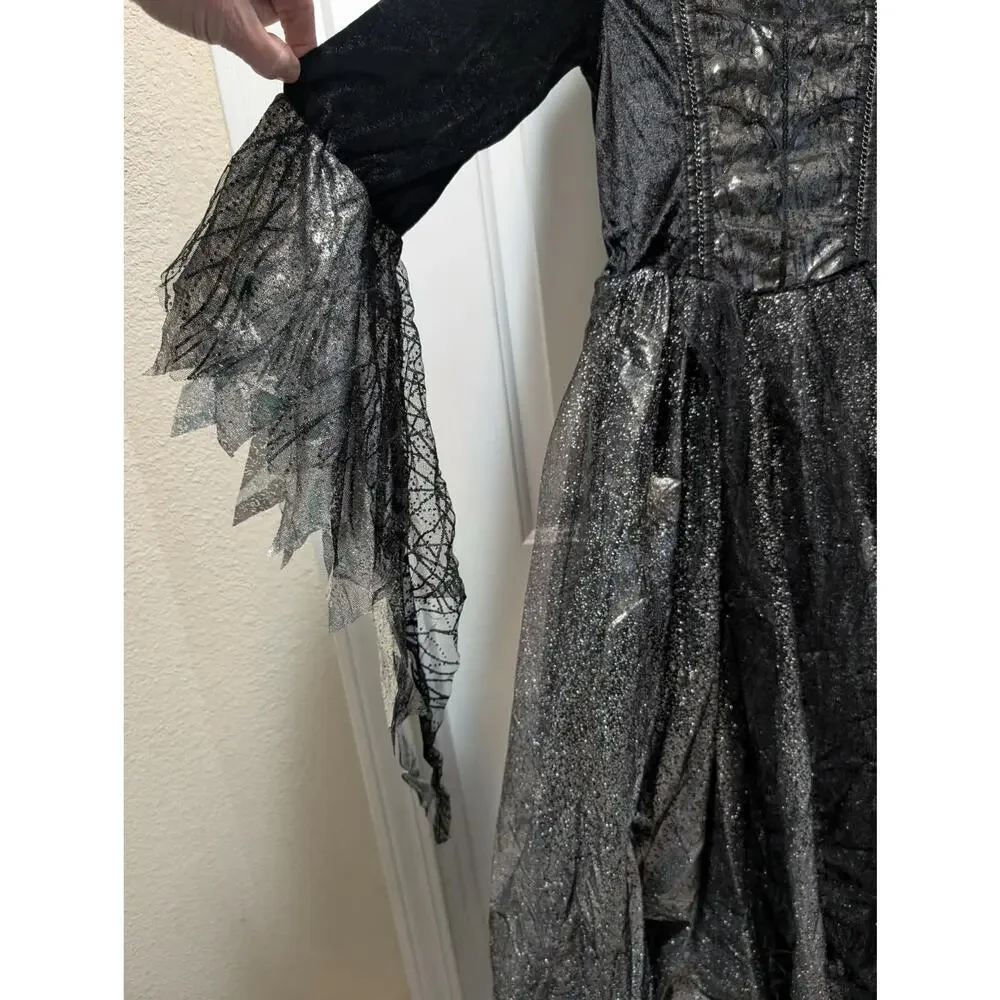 Spirit Girls Goth Gothic Witch Halloween Costume Princess Dress Size L 12-14